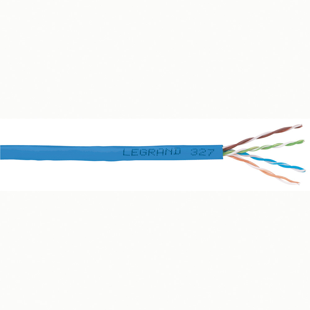 Legrand 032754 Cat.6 U/UTP árnyékolatlan LSZH Dca AWG23 kék 305m kartondoboz réz fali kábel