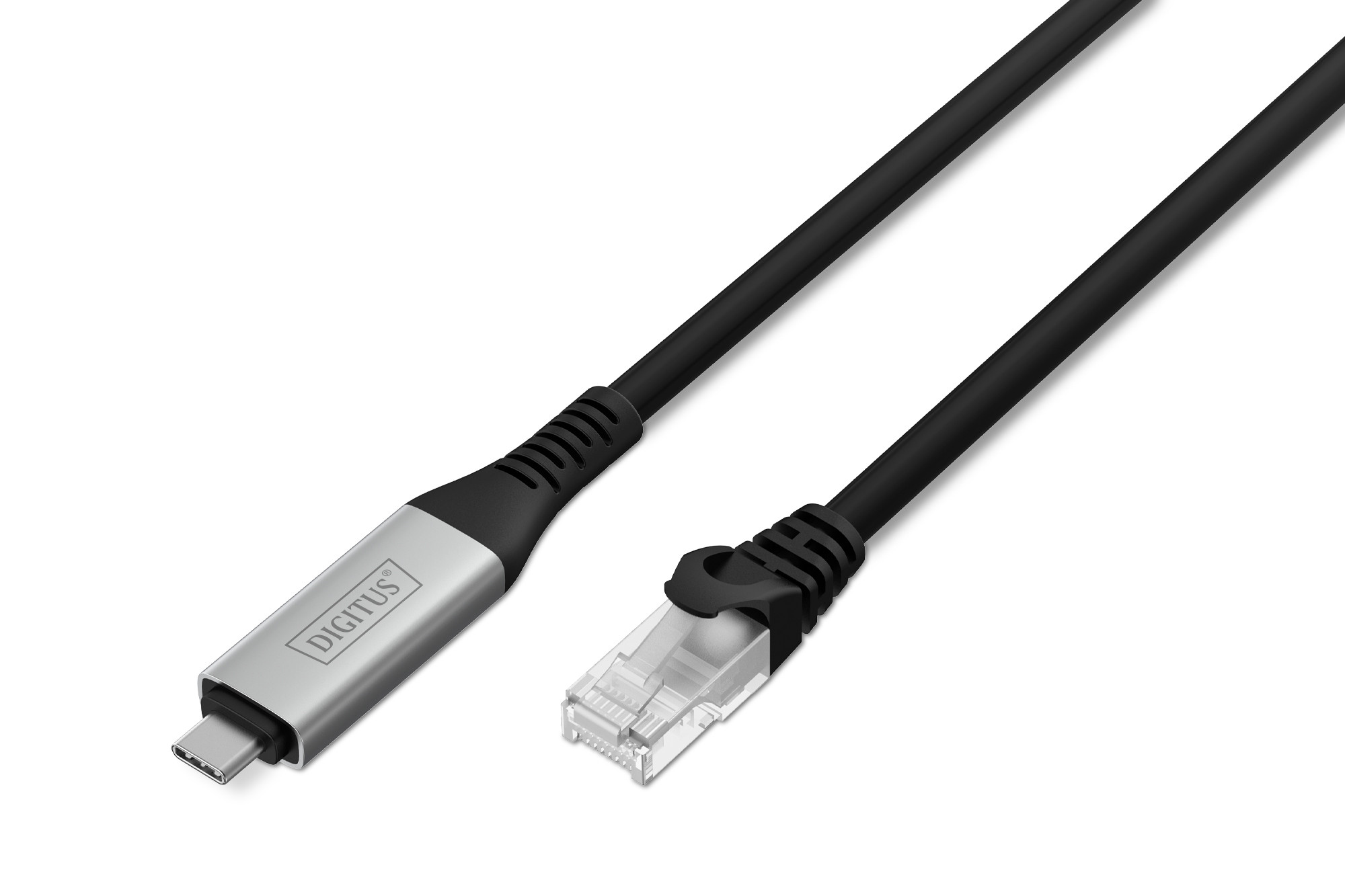 DIGITUS AK-300601-030-S Cat.6A 1GbE RJ45 S/FTP LSZH USB 3.2 Gen1 type-C Ethernet kábel 3m