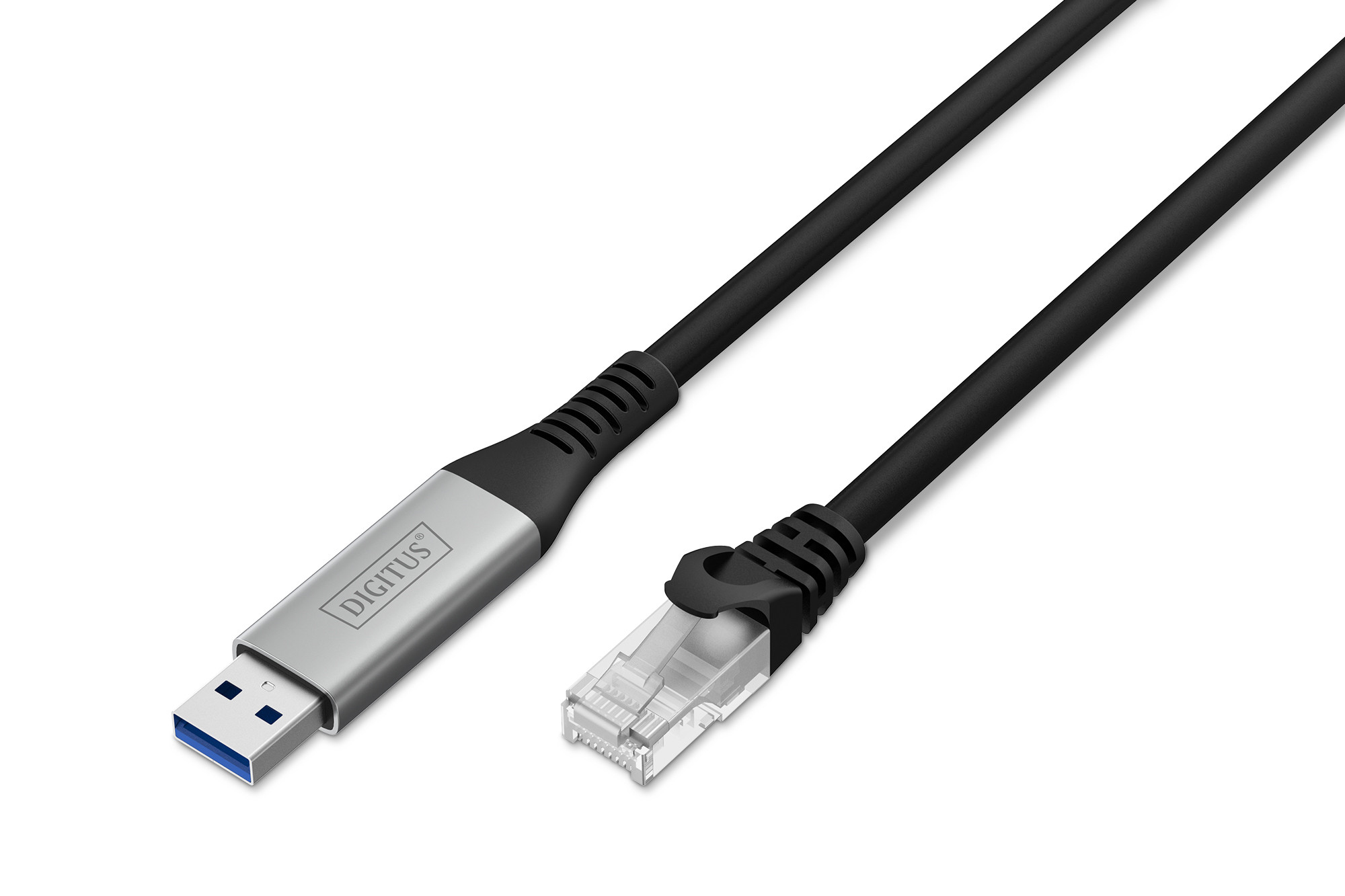 DIGITUS AK-300600-100-S Cat.6A 1GbE RJ45 S/FTP LSZH USB-A 3.2 Gen1 Ethernet kábel 10m