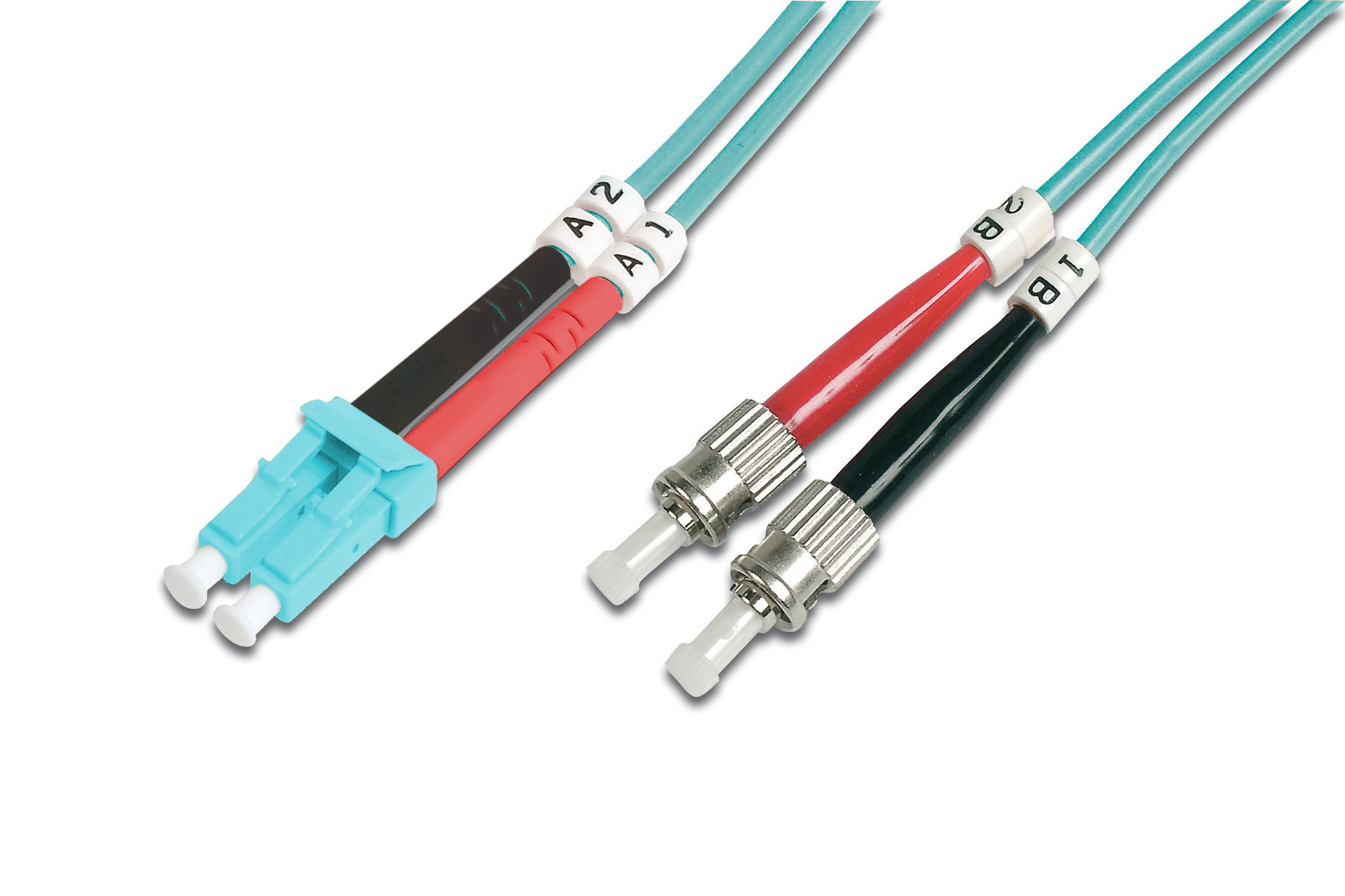 DIGITUS DK-2531-02/3 Duplex 2xLC + 2xST multimodusú OM3 50/125 LSOH 2m optikai patch kábel
