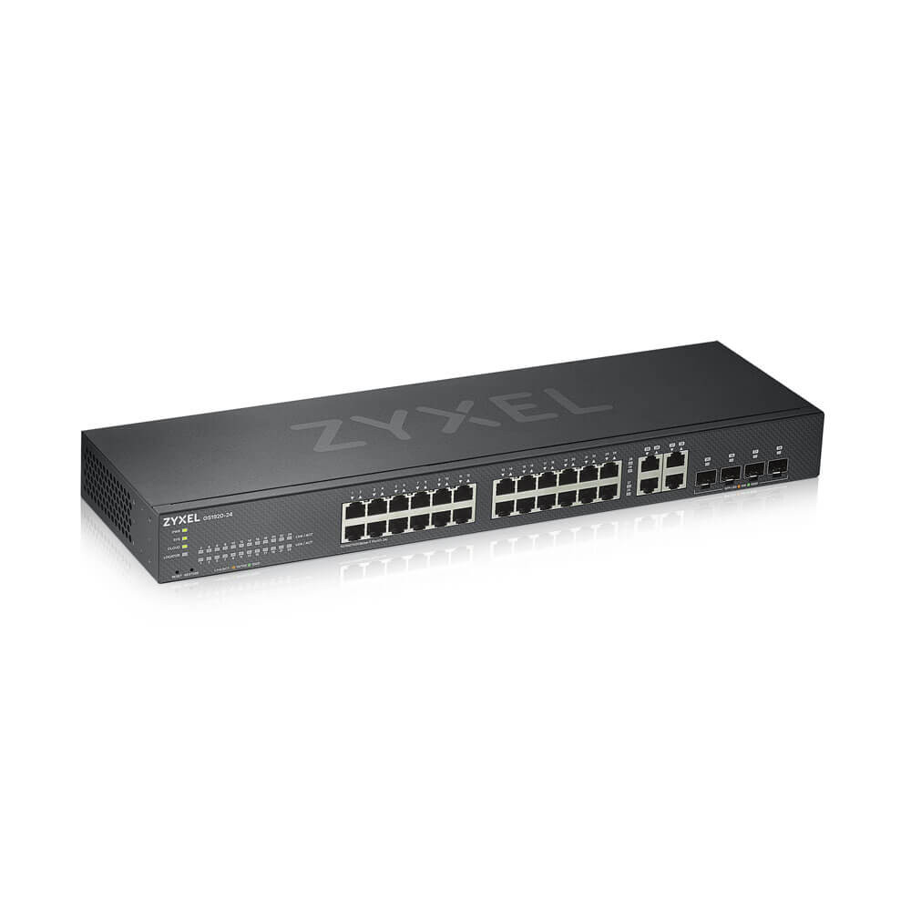 Zyxel GS1920-24V2-EU0101F 24xGbE LAN 4xRJ45/SFP Combo port L2 smart menedzselhető Switch