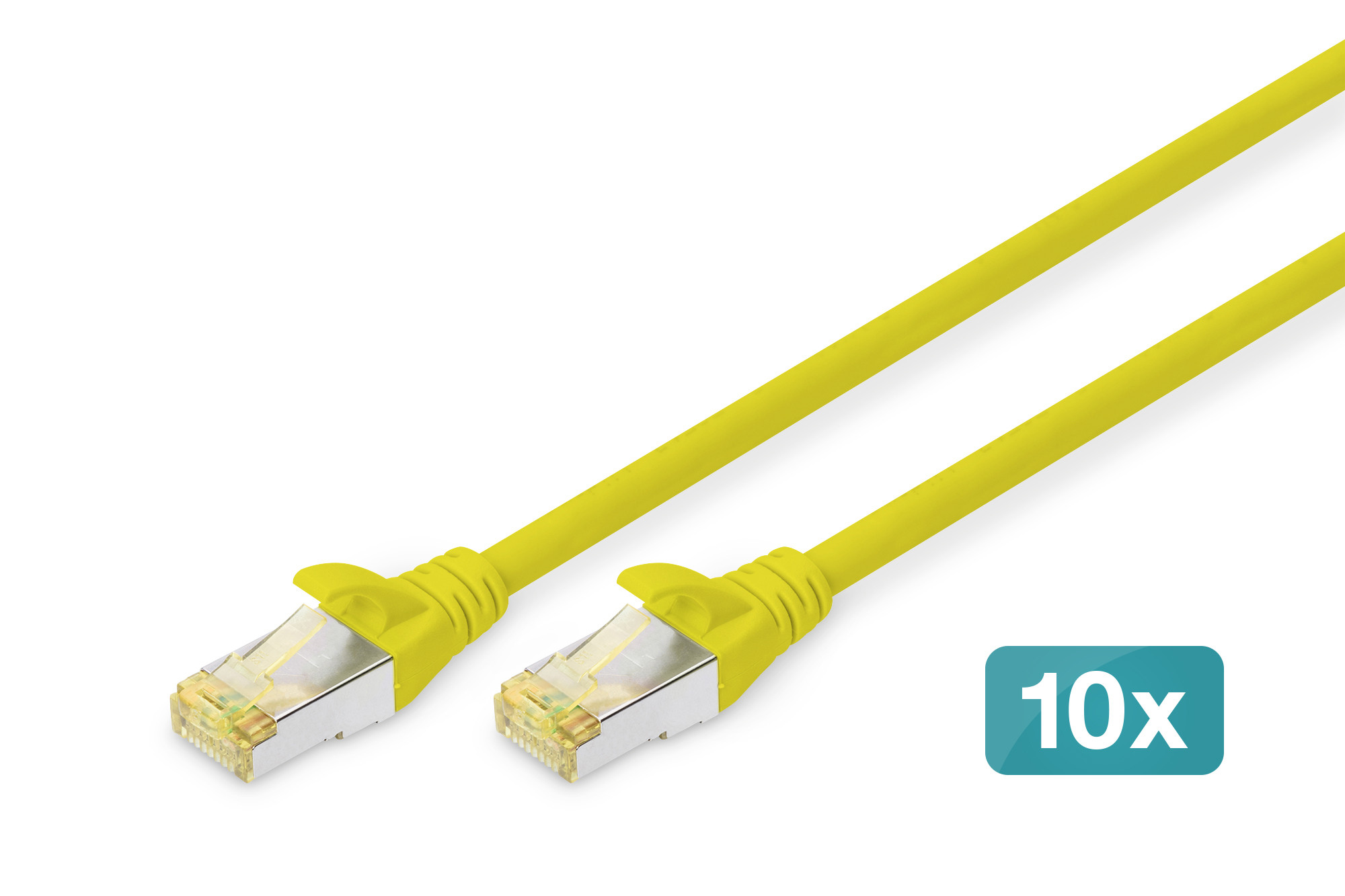 DIGITUS DK-1644-A-010-Y-10 Cat.6A S/FTP LSZH 1m sárga patch kábel (10db/csomag)