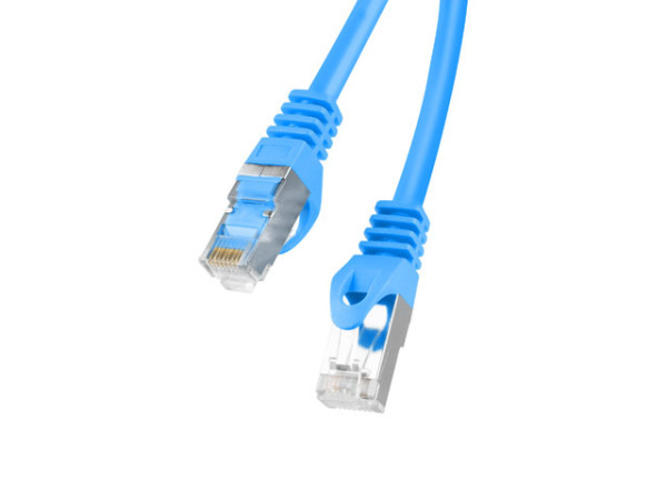 Lanberg PCF6-10CC-1000-B Cat.6 F/UTP PVC CCA AWG26 árnyékolt  kék patch kábel 10m
