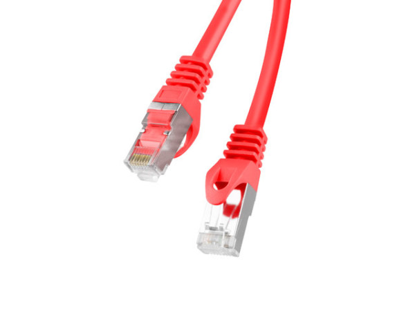 Lanberg PCF6-10CC-2000-R Cat.6 F/UTP PVC CCA AWG26 árnyékolt piros patch kábel 20m