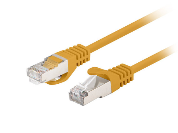 Lanberg PCF6-10CC-3000-Y Cat.6 F/UTP PVC CCA AWG26 árnyékolt sárga patch kábel 30m