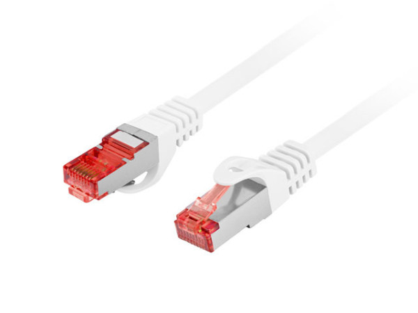 Lanberg PCF6-10CU-0150-W Cat.6 S/FTP LSZH CU AWG26 árnyékolt fehér patch kábel 1,5m