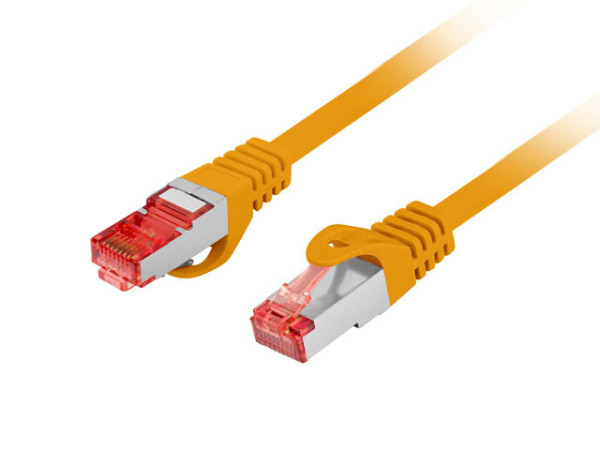 Lanberg PCF6-10CU-0200-O Cat.6 S/FTP LSZH CU AWG26 árnyékolt narancs patch kábel 2m