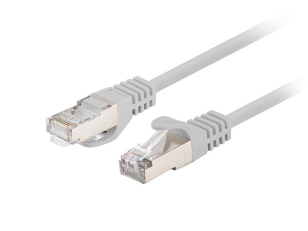 Lanberg PCF6-20CC-0100-S Cat.6 F/UTP PVC CCA AWG26 árnyékolt szürke patch kábel 1m 10db/csomag