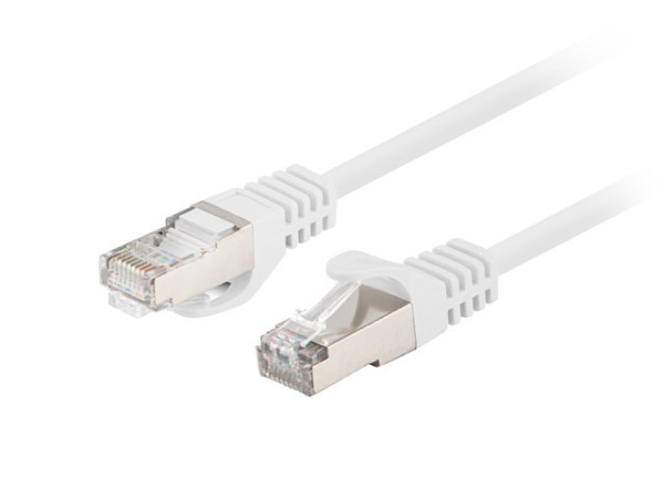 Lanberg PCF6-20CC-0300-W Cat.6 F/UTP PVC CCA AWG26 árnyékolt fehér patch kábel 3m 10db/csomag
