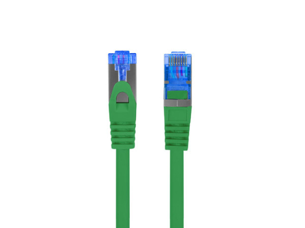 Lanberg PCF6A-10CC-1000-G Cat.6A S/FTP LSZH CCA AWG26 árnyékolt zöld patch kábel 10m