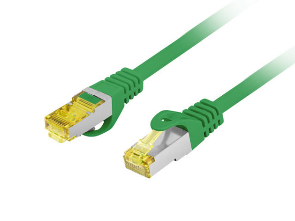 Lanberg PCF6A-10CU-0150-G Cat.6A S/FTP LSZH CU AWG27 árnyékolt zöld patch kábel 1,5m