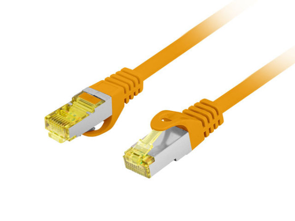 Lanberg PCF6A-10CU-0150-O Cat.6A S/FTP LSZH CU AWG27 árnyékolt narancs patch kábel 1,5m