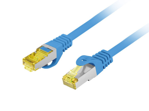 Lanberg PCF6A-10CU-0500-B Cat.6A S/FTP LSZH CU AWG27 árnyékolt kék patch kábel 5m