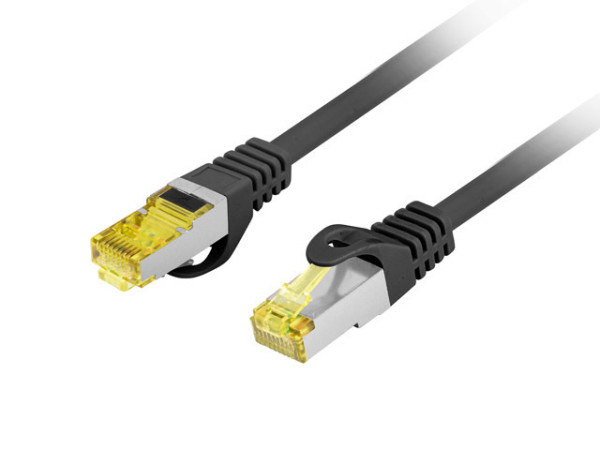 Lanberg PCF6A-10CU-2000-BK Cat.6A S/FTP LSZH CU AWG27 árnyékolt fekete patch kábel 20m