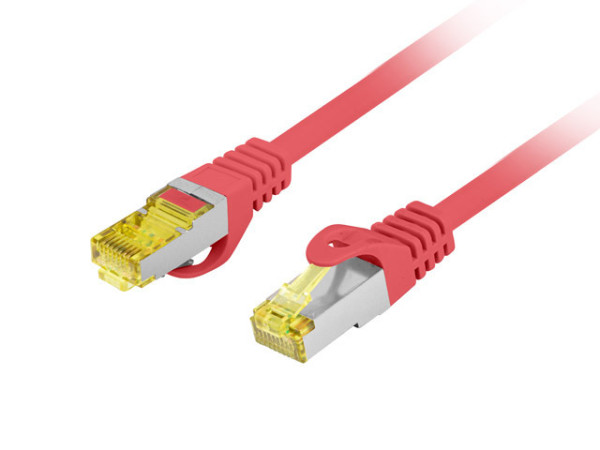 Lanberg PCF6A-10CU-2000-R Cat.6A S/FTP LSZH CU AWG27 árnyékolt piros patch kábel 20m