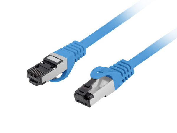 Lanberg PCF8-10CU-0050-B Cat.8.1 S/FTP LSZH CU AWG26 árnyékolt kék patch kábel 0,5m