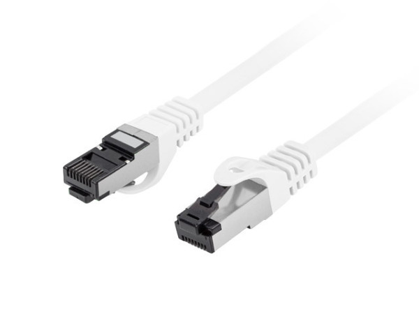 Lanberg PCF8-10CU-0150-W Cat.8.1 S/FTP LSZH CU AWG26 árnyékolt fehér patch kábel 1,5m