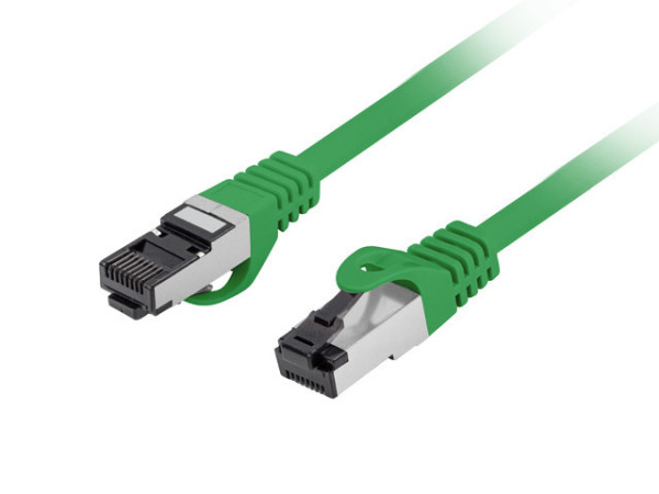 Lanberg PCF8-10CU-0200-G Cat.8.1 S/FTP LSZH CU AWG26 árnyékolt zöld patch kábel 2m