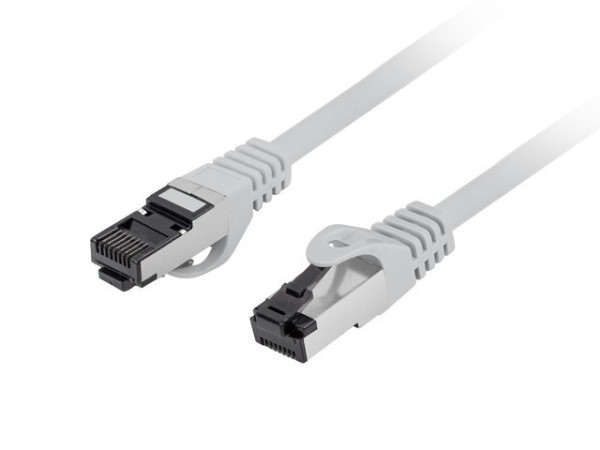 Lanberg PCF8-10CU-0200-S Cat.8.1 S/FTP LSZH CU AWG26 árnyékolt szürke patch kábel 2m