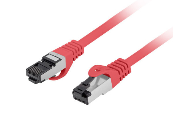 Lanberg PCF8-10CU-0500-R Cat.8.1 S/FTP LSZH CU AWG26 árnyékolt piros patch kábel 5m