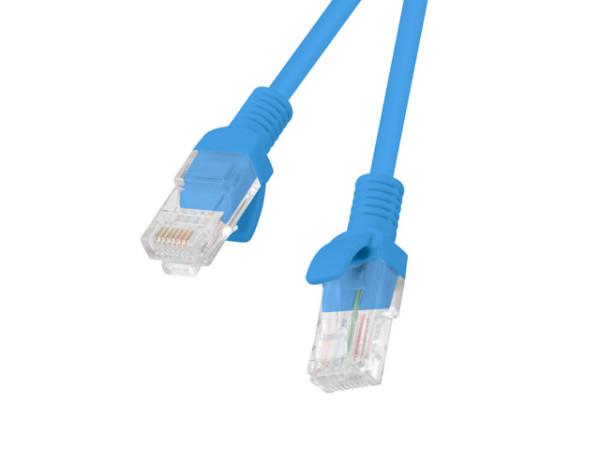 Lanberg PCU6-10CC-0200-B Cat.6 UTP PVC CCA AWG26 árnyékolatlan kék patch kábel 2m