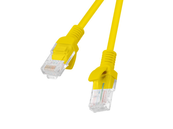 Lanberg PCU6-10CC-0200-Y Cat.6 UTP PVC CCA AWG26 árnyékolatlan sárga patch kábel 2m