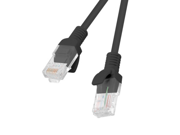 Lanberg PCU6-10CC-0500-BK Cat.6 UTP PVC CCA AWG26 árnyékolatlan fekete patch kábel 5m