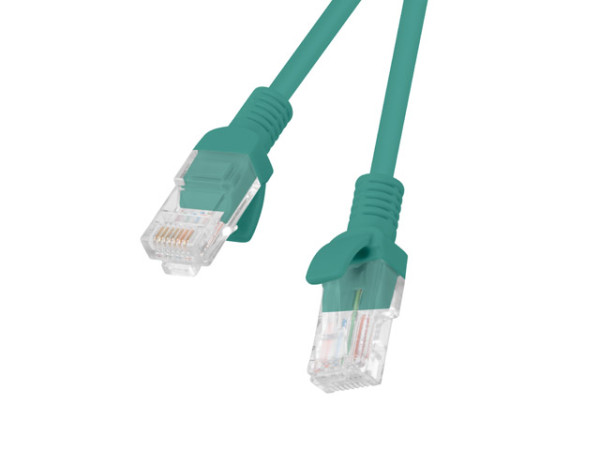 Lanberg PCU6-10CC-0500-G Cat.6 UTP PVC CCA AWG26 árnyékolatlan zöld patch kábel 5m