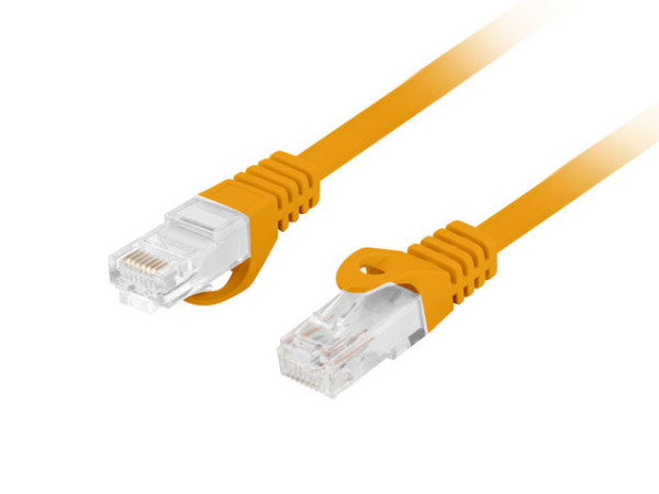 Lanberg PCU6-10CU-0100-O Cat.6 UTP LSZH CU AWG26 árnyékolatlan narancs patch kábel 1m