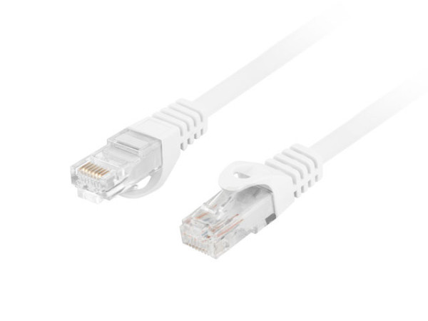 Lanberg PCU6-10CU-0200-W Cat.6 UTP LSZH CU AWG26 árnyékolatlan fehér patch kábel 2m