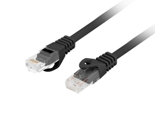 Lanberg PCU6-10CU-1000-BK Cat.6 UTP LSZH CU AWG26 árnyékolatlan fekete patch kábel 10m