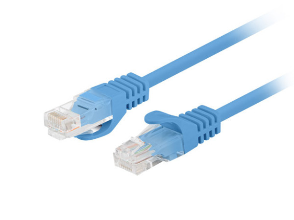Lanberg PCU6-20CC-0050-B Cat.6 UTP PVC CCA AWG26 árnyékolatlan kék patch kábel 0,5m 10db/csomag