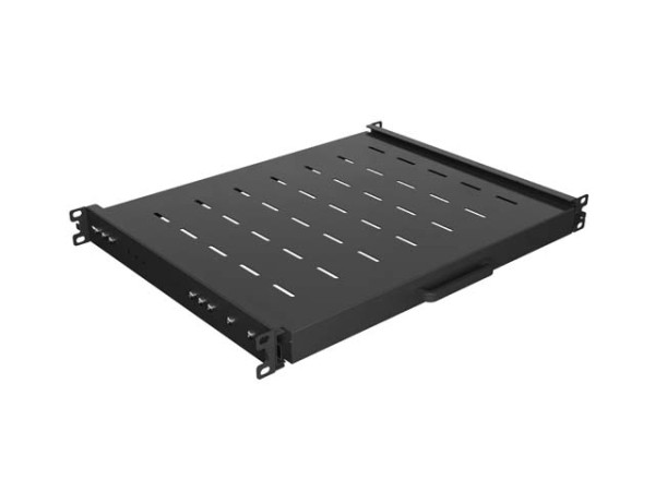 Lanberg AK-1020-B 19" 1U MÉLY:350mm MAX:35kg 4 ponton rögzíthető kihúzható fekete rack polc