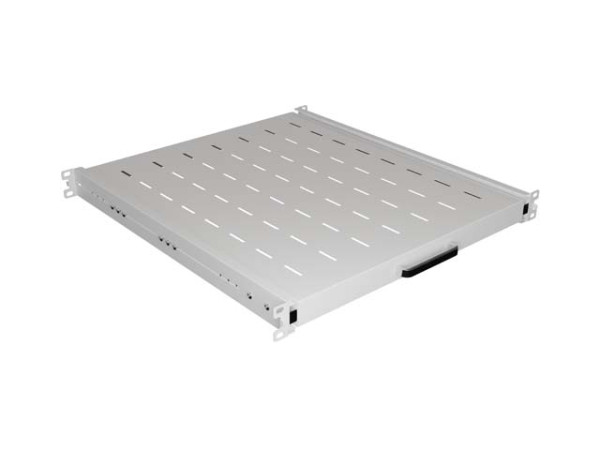 Lanberg AK-1021-S 19" 1U MÉLY:500mm MAX:35kg 4 ponton rögzíthető kihúzható szürke rack polc