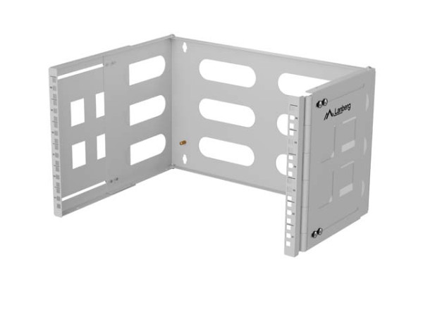Lanberg FB01-5406-10S 19" 6U SZÉL:497mm MÉLY:400/240mm Max:12kg szürke fali konzol