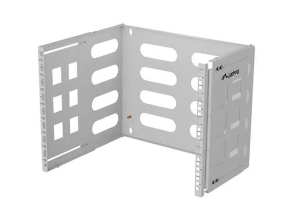 Lanberg FB01-5408-10S 19" 8U SZÉL:497mm MÉLY:400/240mm Max:12kg szürke fali konzol