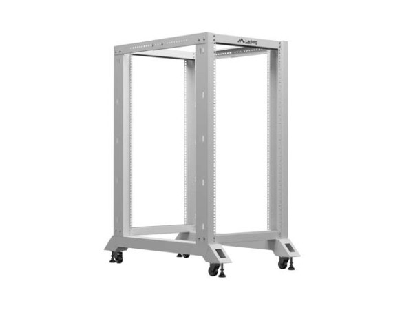 Lanberg OR01-6022-S 19" 22U SZÉL:600mm MÉLY:1000mm MAG:1673mm lapraszerelt szürke rack keret