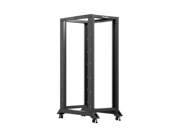 Lanberg OR01-6032-B 19" 32U SZÉL:600mm MÉLY:1000mm MAG:1673mm lapraszerelt fekete rack keret