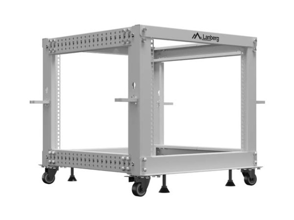 Lanberg OR01-6109-S 19" 9U SZÉL:600mm MÉLY:600-1100mm MAG:577mm lapraszerelt szürke állítható rack keret