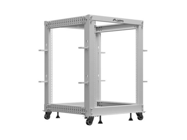Lanberg OR01-6115-S 19" 15U SZÉL:600mm MÉLY:600-1100mm MAG:844mm lapraszerelt szürke állítható rack keret