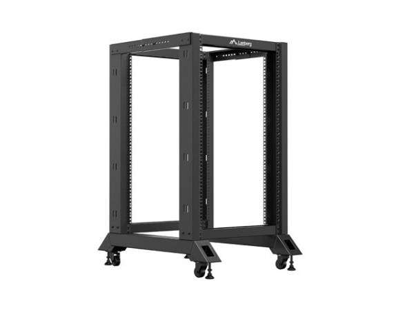 Lanberg OR01-6818-B 19" 18U SZÉL:600mm MÉLY:800mm MAG:981mm lapraszerelt fekete rack keret