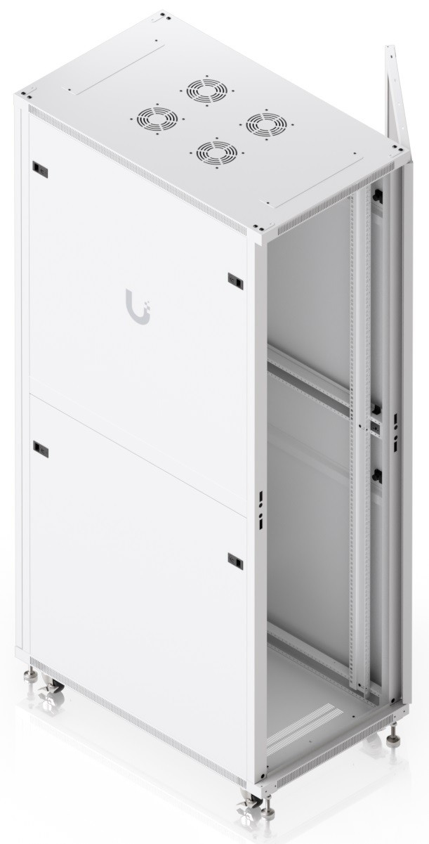 Ubiquiti UACC-RACK-42U-1000-G 19" 42U 1966x600x1000 MAX:800Kg üvegajtós fehér álló szerver szekrény