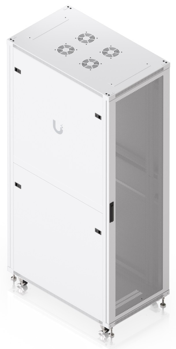 Ubiquiti UACC-RACK-42U-1000-P 19" 42U 1966x600x1000 MAX:800Kg perforált ajtós fehér álló szerver szekrény