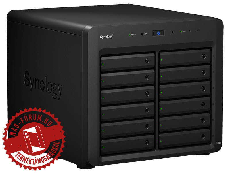 Synology DX1215 II 12x SSD/HDD lemezes NAS tárhelybővítő