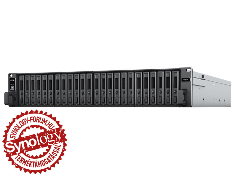 Synology FX2421 24x SSD/HDD lemezes 2U rackbe szerelhető NAS tárhelybővítő + regisztrációs kártya