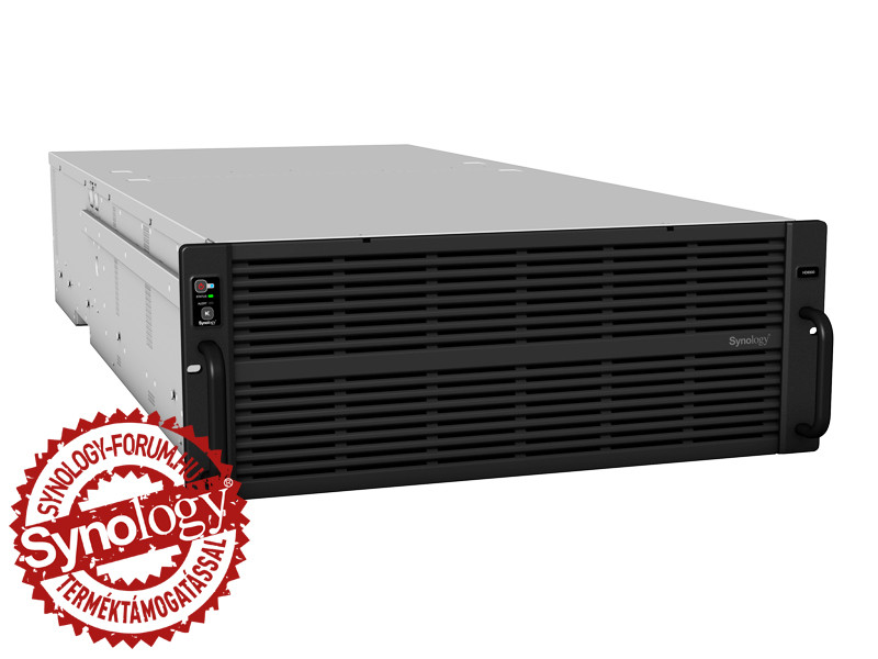 Synology High Density HD6500 (64GB) 64x SSD/HDD lemezes 4U rackbe szerelhető NAS + regisztrációs kártya