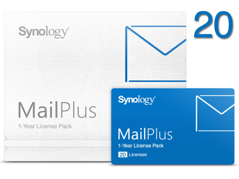 Synology MailPlus 1év/20 email-fiókhoz license pack