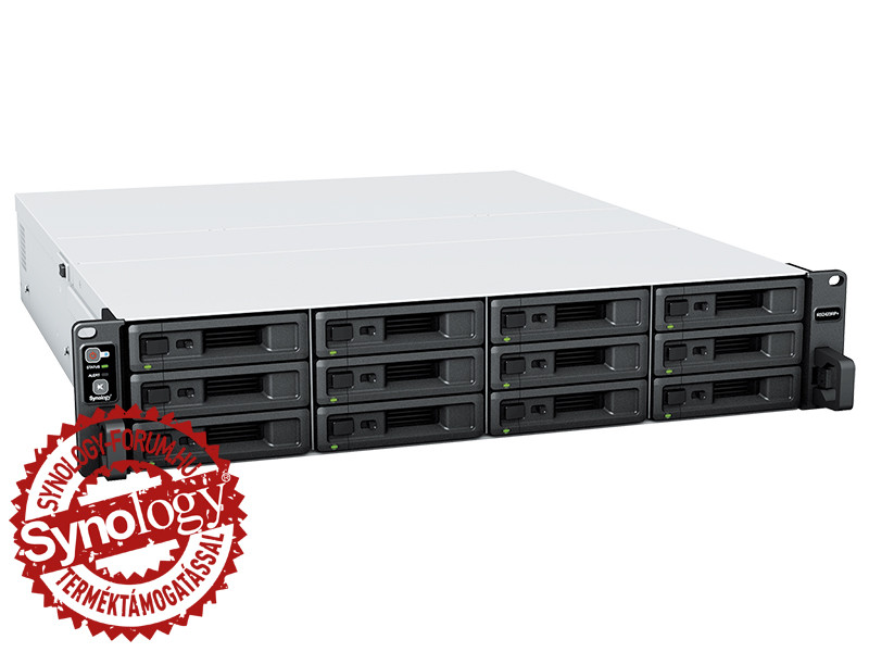 Synology RackStation RS2423RP+II (8GB) 12x SSD/HDD lemezes 2U rackbe szerelhető NAS + regisztrációs kártya