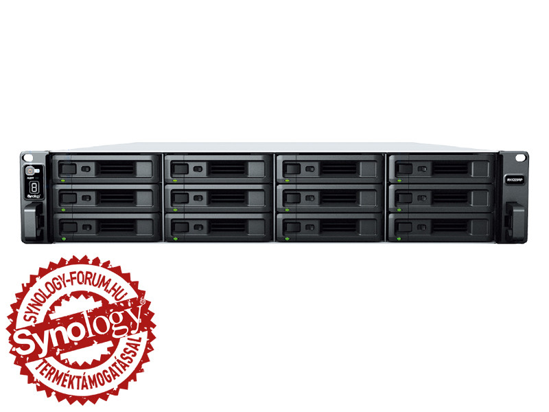 Synology RX1223RP 12x SSD/HDD lemezes 2U rackbe szerelhető NAS tárhelybővítő