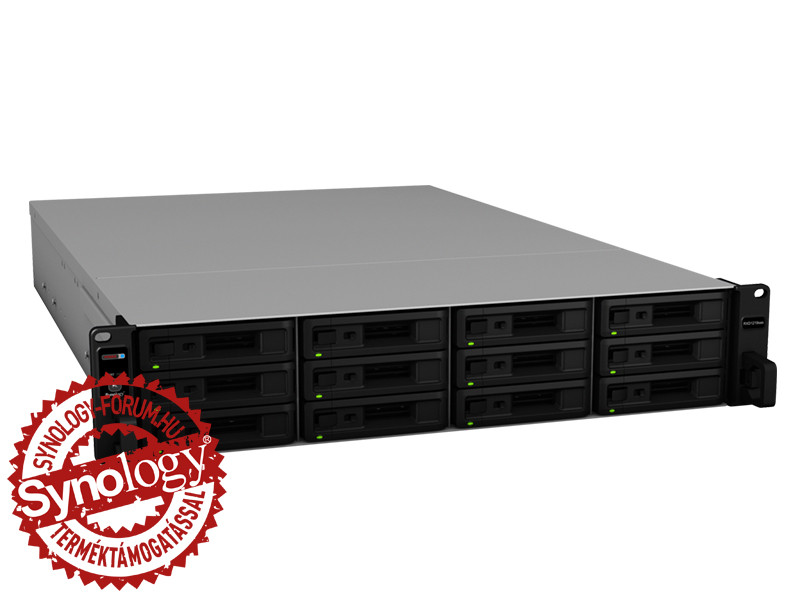 Synology RXD1219sas 12x SSD/HDD lemezes 2U rackbe szerelhető NAS tárhelybővítő + regisztrációs kártya